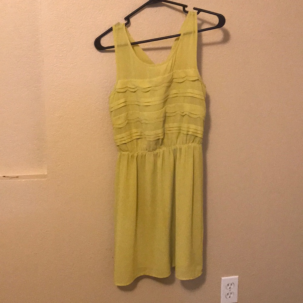 Yellow ruffled ModCloth dress